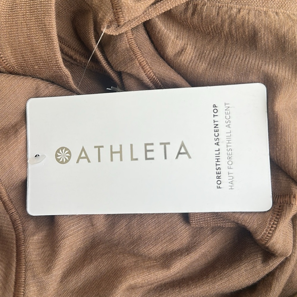 NWT Athleta Foresthill Wool Ascent Top in Rustic Beige Size XS - Picture 10 of 10